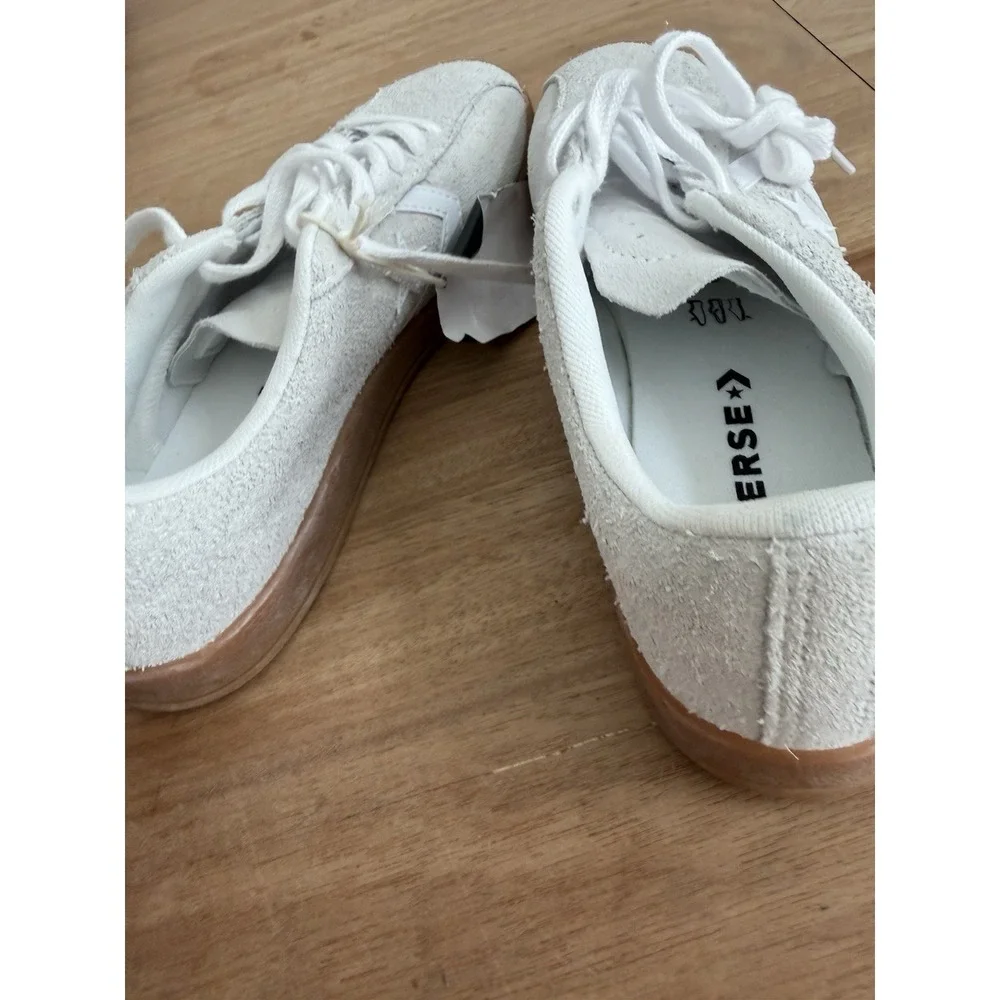 Converse All Star Classic Trainer White Suede Gum Sole Size 7.5 Men Women 9‎ New